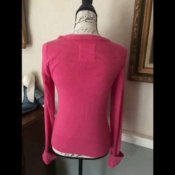 🩷 Hollister Pink Flower Long Sleeve Cardigan M‼️FINAL SALE - Picture 7 of 7